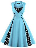 Women‘s Halloween Dress Retro 1950s Vintage Dress Midi Dress Party Button Print Floral V Neck Sleeveless Regular Fit Summer Spring 2023 claret Red black S M L XL