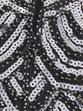 Women‘s Halloween Dress Party Dress Fringe Dress Sequin Dress Midi Dress Silver Black White Sleeveless Floral Sequins Summer Spring Fall Crew Neck Party Party Summer Dress 2023 XS S M L XL XXL